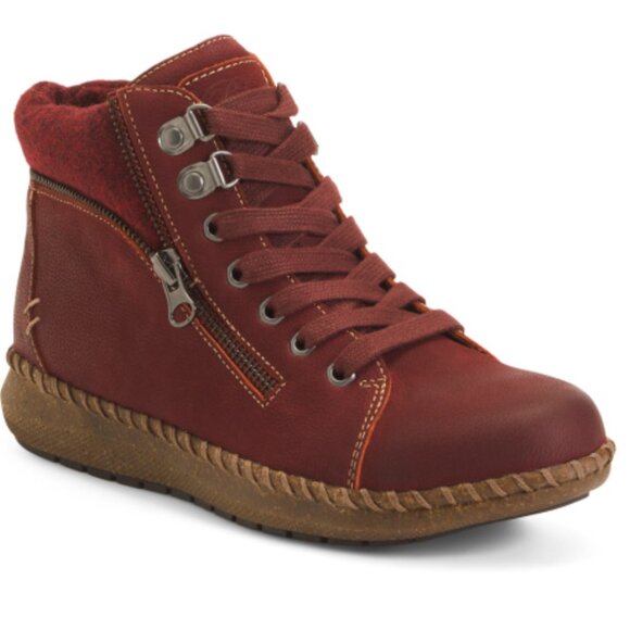 Biza Royalty Shoes - Biza Royalty Ankle Boot-Size 38/US 7.5-8-Wine Suede NIB